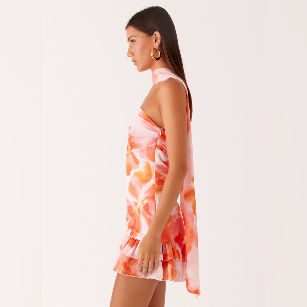 Beautiful Peppermayo strapless floral mini dress with neck scarf new with tag - Picture 3 of 7